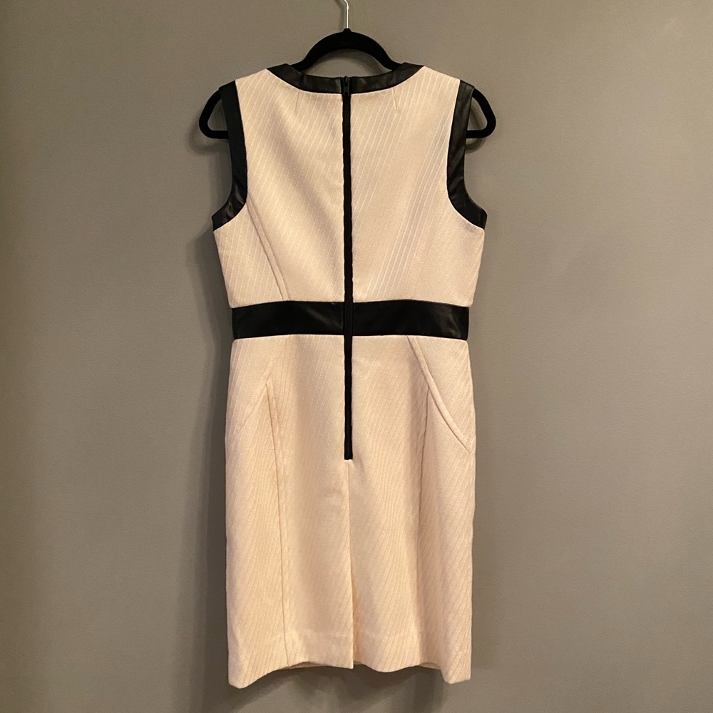 Milly of New York Leather Trim Knit Dress, Size 10 - Picture 4 of 16